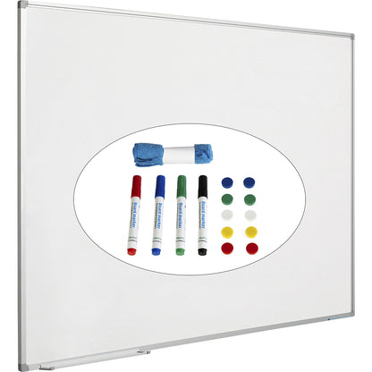 Whiteboard set incl. accessories, steel, WxH 600 x 450 mm.