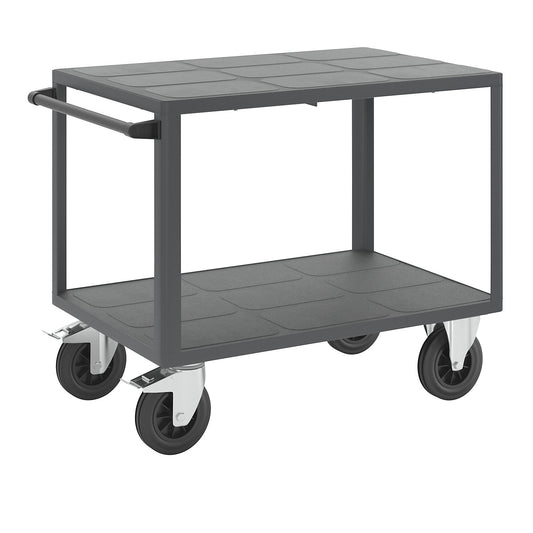 Assembly trolley, max. load 500 kg, 2 plastic shelves, .