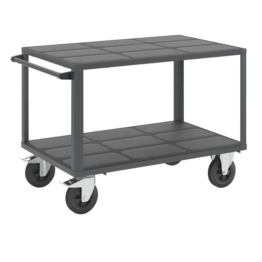 Assembly trolley, max. load 500 kg, 2 plastic shelves, .