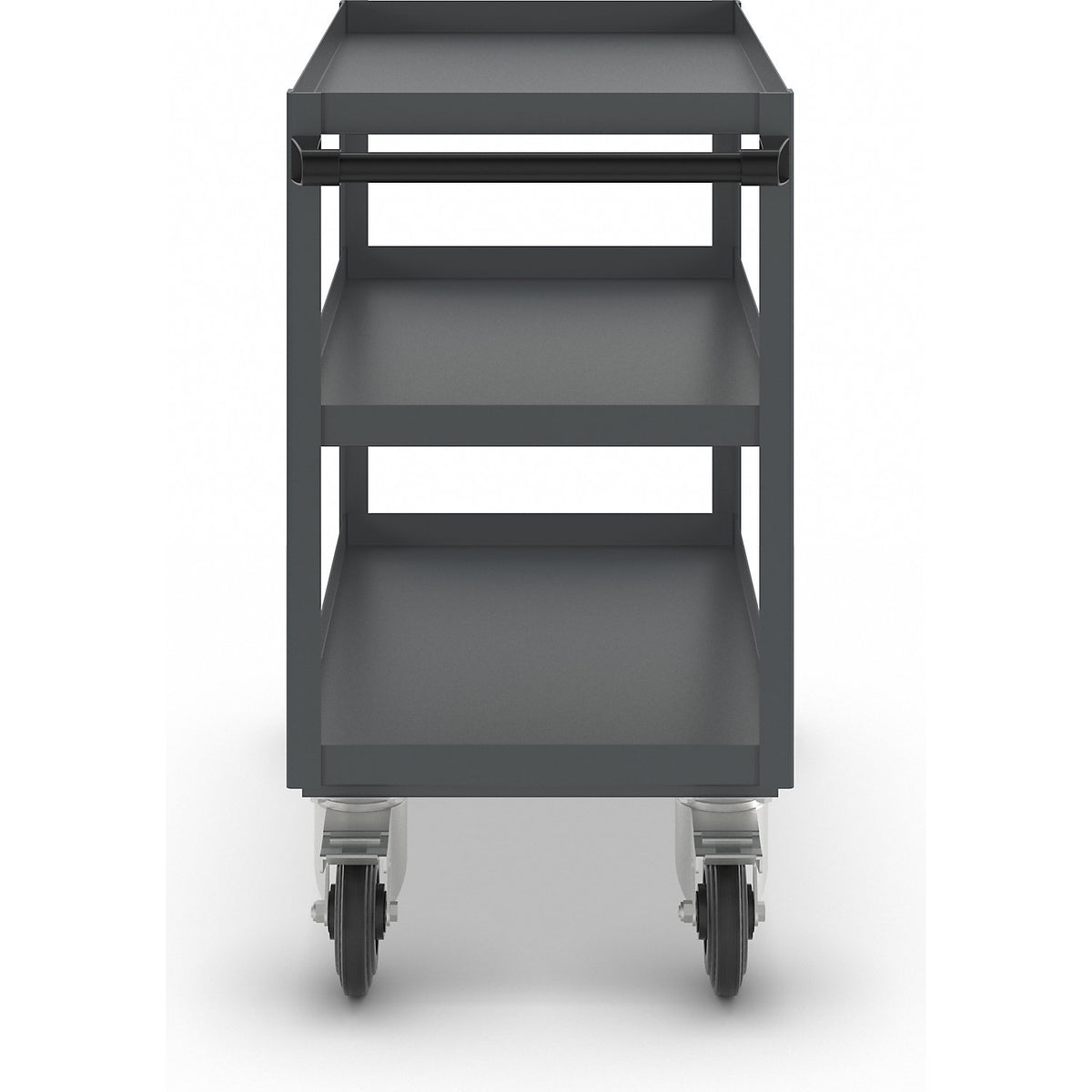 General purpose trolley, 3 shelves, max. load 350 kg, overall height 915 mm, charcoal.