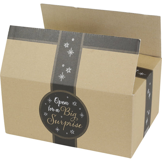 Big Surprise gift box, natural, pack of 10, internal LxWxH 390 x 290 x 177 mm.