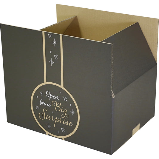 Big Surprise gift box, black, pack of 10, internal LxWxH 390 x 290 x 177 mm.