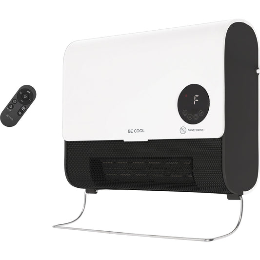 BE COOL wall fan heater with remote control, 2000 W, LxWxH 105 x 330 x 265 mm.