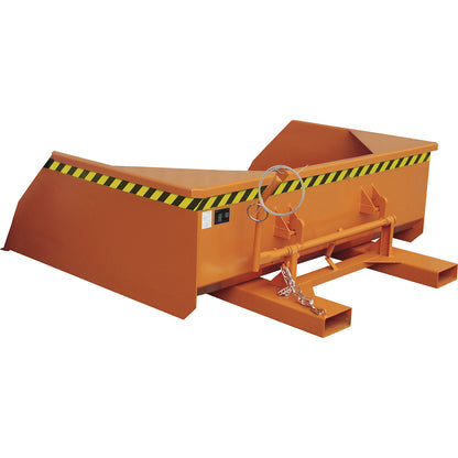 Stacker bucket BSE, mechanical, capacity 1.5 m³, yellow orange RAL 2000.