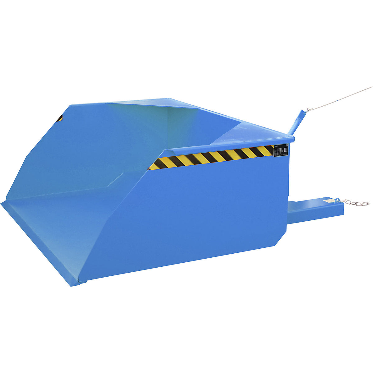 Stacker bucket BSE, mechanical, capacity 1 m³, light blue RAL 5012.
