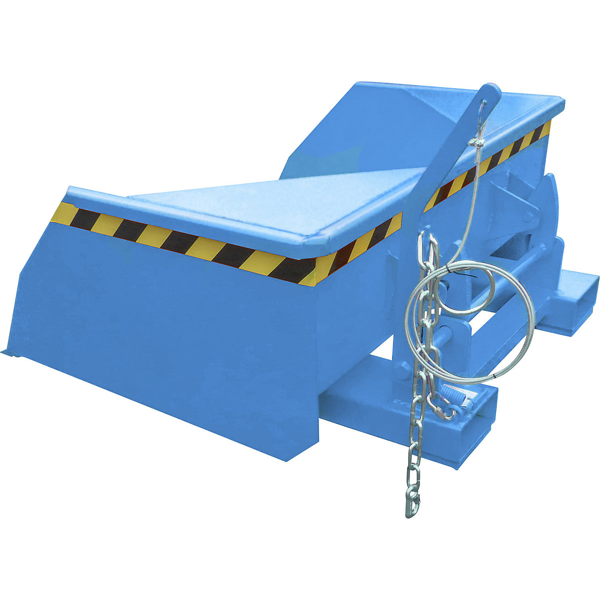 BSM stacker bucket, mechanical with opening for fork tips, capacity 0.5 m³, light blue RAL 5012.