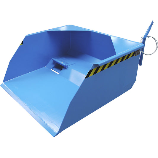 BSM stacker bucket, mechanical with opening for fork tips, capacity 0.75 m³, light blue RAL 5012.