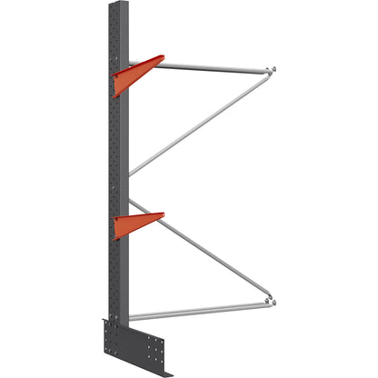 Light cantilever racking unit, single-sided, HxW 2000 x 500 mm, upright spacing 1100 mm, extension shelf unit.
