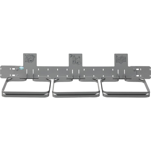 Wall-mounted waste sack holder, for shelves, 3-fold, width 1110 mm.