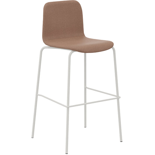 Tobi bar stool, 4-legged, pack of 2, red, white.