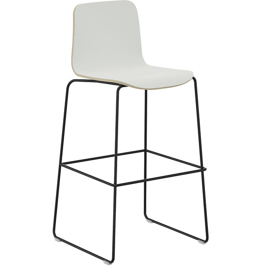 Tobi bar stool, double cantilever, pack of 2, white, black.