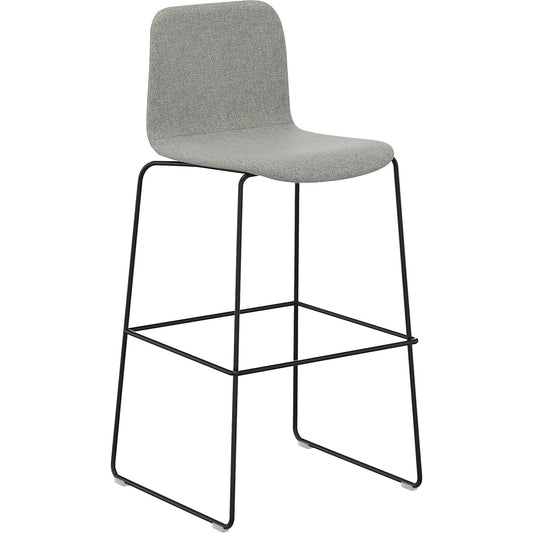 Tobi bar stool, double cantilever, pack of 2, grey, black.