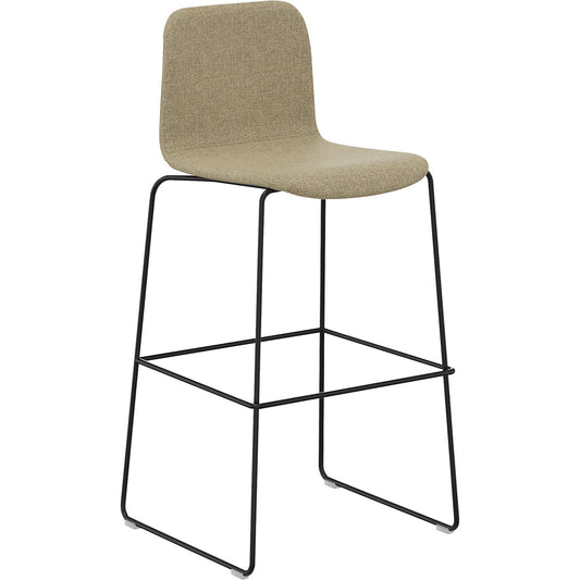Tobi bar stool, double cantilever, pack of 2, beige, black.
