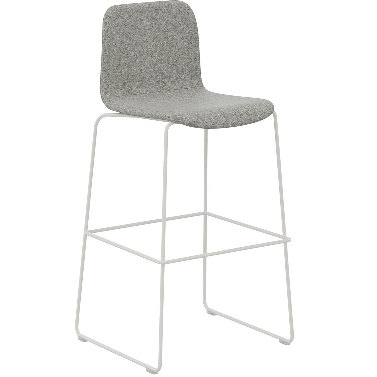 Tobi bar stool, double cantilever, pack of 2, grey, white.
