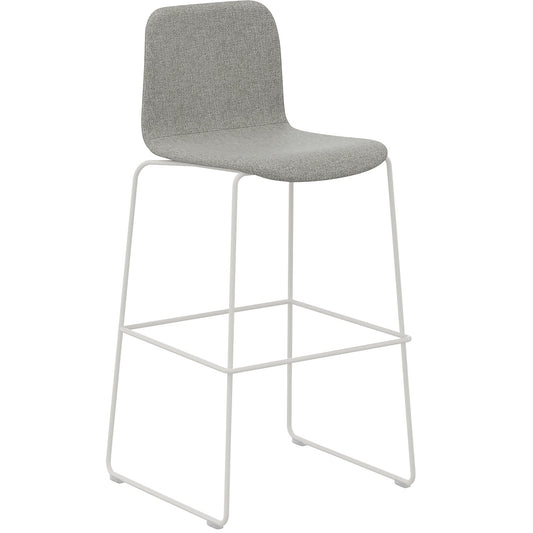 Tobi bar stool, double cantilever, pack of 2, grey, white.