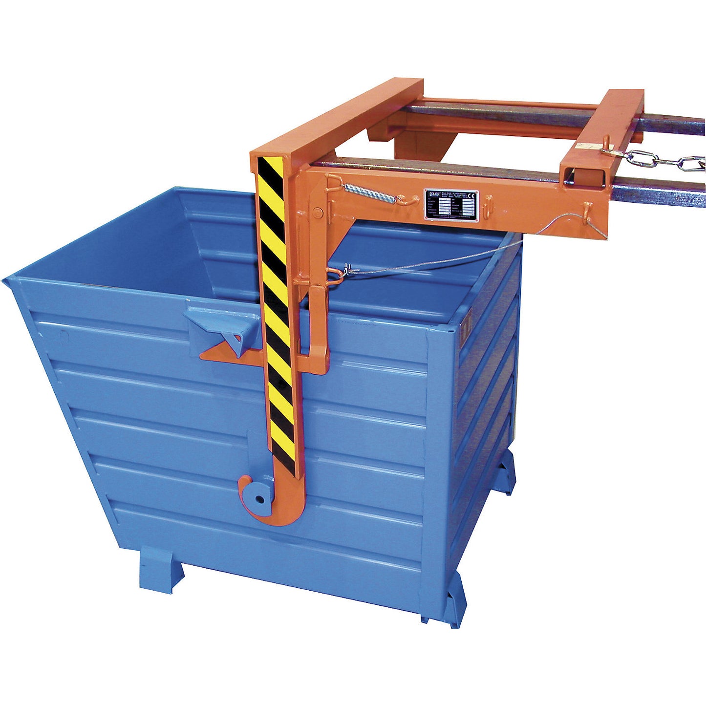 Tipping skip, stackable, capacity 1.5 m³, hot dip galvanised in accordance with EN ISO 1461.