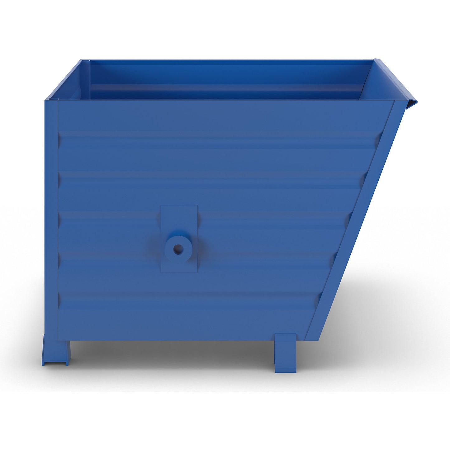Tipping skip, stackable, capacity 0.9 m³, blue RAL 5010.