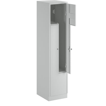 München Z locker, 1 compartment, W 400 mm, doors light grey.