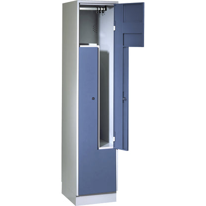 München Z locker, 1 compartment, W 400 mm, doors pigeon blue.