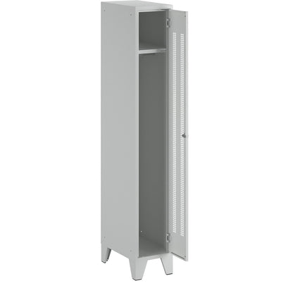 Berlin 1 clothes locker, 1 compartment, light grey, width 300 mm.