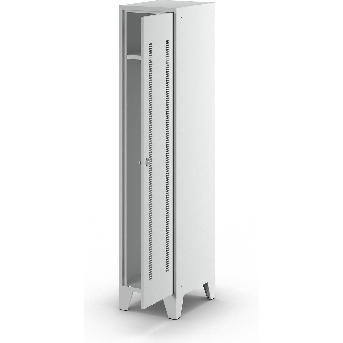 Berlin 1 clothes locker, 1 compartment, light grey, width 400 mm.