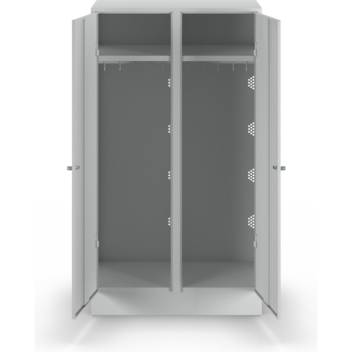 München clean and dirty locker, 1 compartment with centre partition, W 1000 mm, light grey.