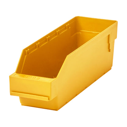 Shelf bin made of highly impact resistant polypropylene, yellow, LxWxH 300 x 90 x 95 mm, pack of 40.