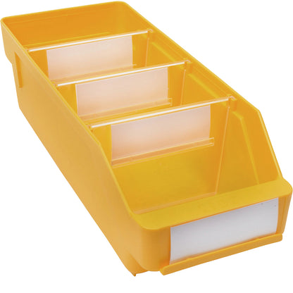 Shelf bin made of highly impact resistant polypropylene, yellow, LxWxH 300 x 118 x 95 mm, pack of 30.