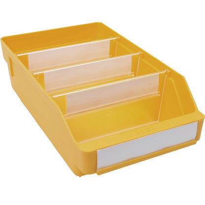 Shelf bin made of highly impact resistant polypropylene, yellow, LxWxH 300 x 180 x 95 mm, pack of 20.