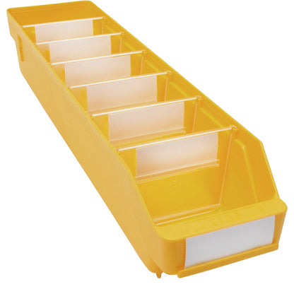Shelf bin made of highly impact resistant polypropylene, yellow, LxWxH 500 x 118 x 95 mm, pack of 30.