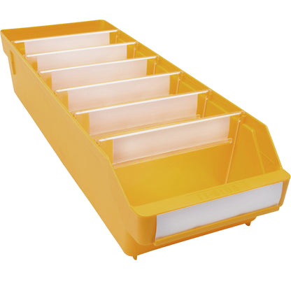 Shelf bin made of highly impact resistant polypropylene, yellow, LxWxH 500 x 180 x 110 mm, pack of 20.