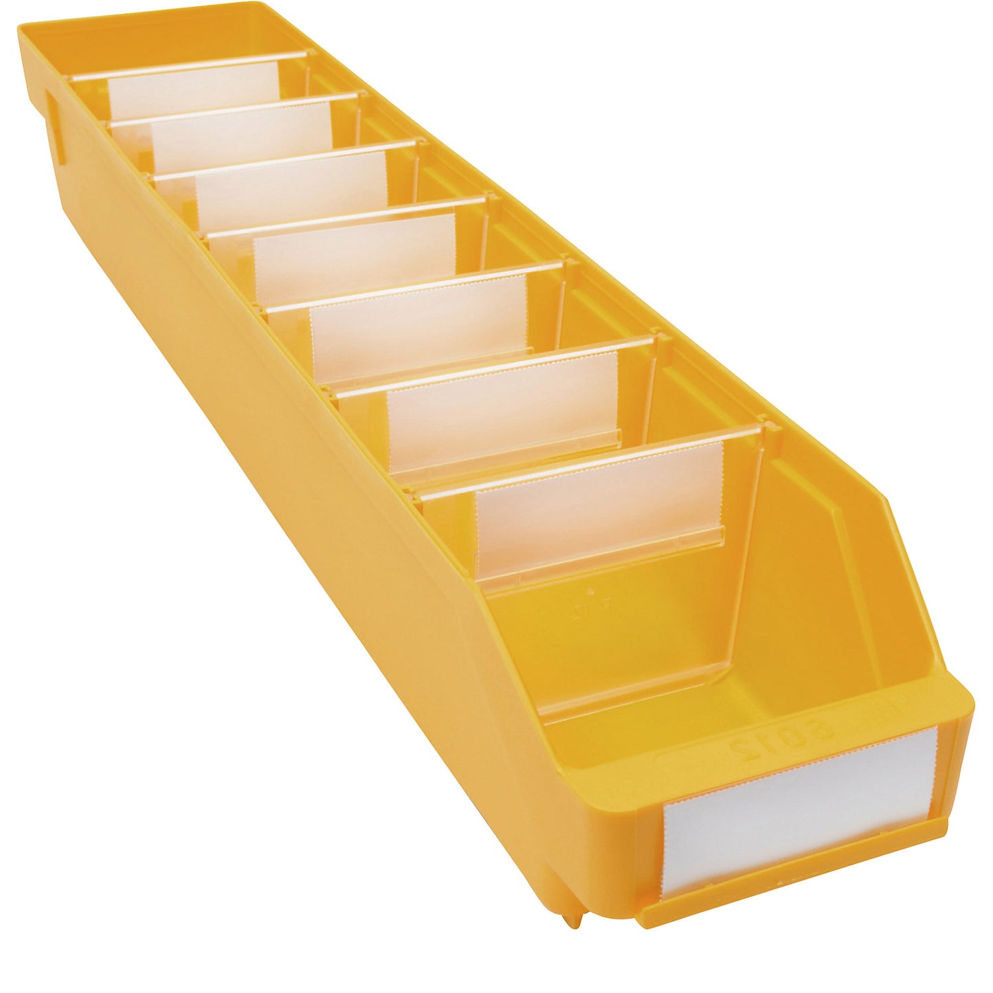 Shelf bin made of highly impact resistant polypropylene, yellow, LxWxH 600 x 118 x 95 mm, pack of 30.