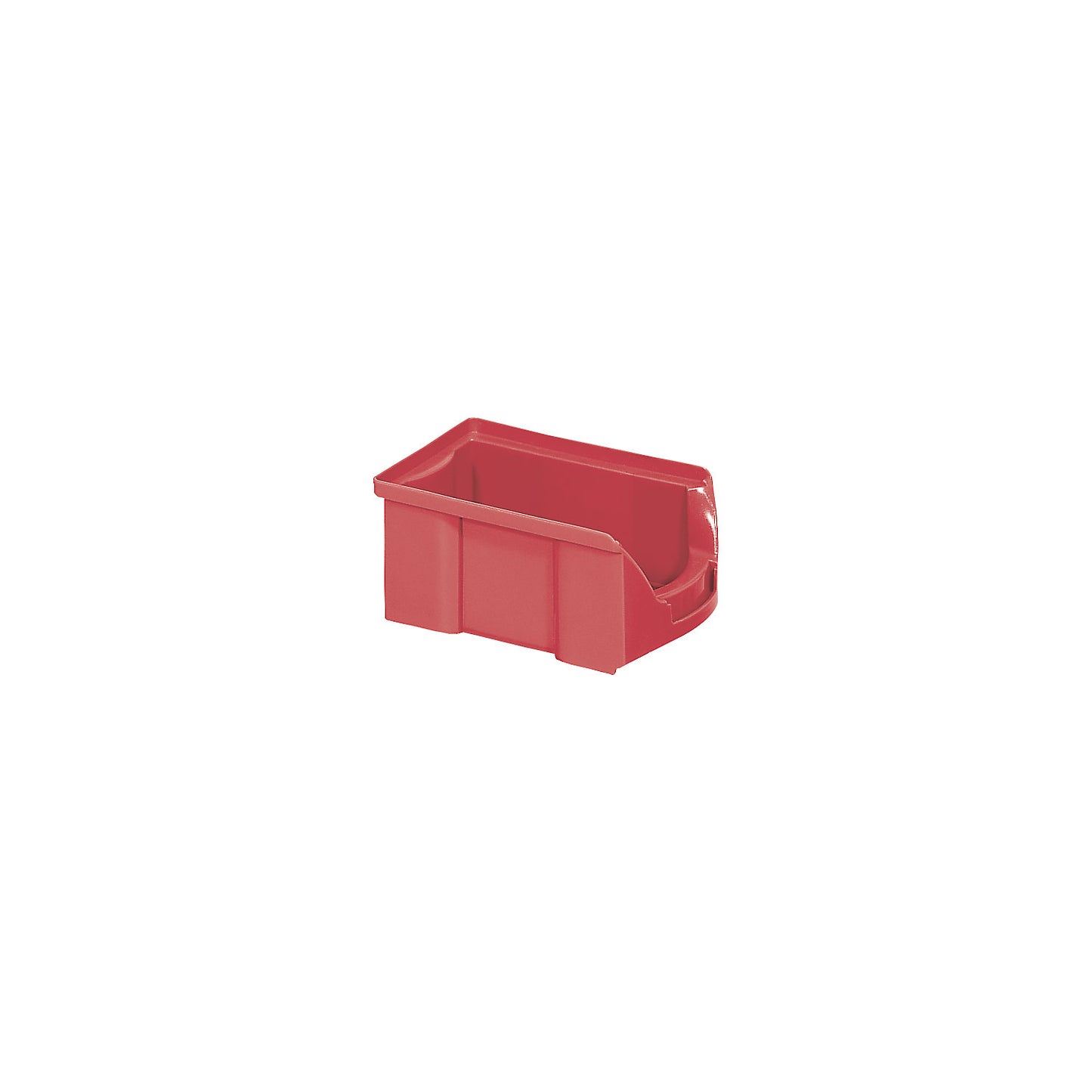 FUTURA open fronted storage bin made of polyethylene, LxWxH 167 x 104 x 76 mm, pack of 42, red.
