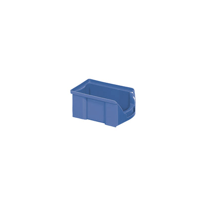 FUTURA open fronted storage bin made of polyethylene, LxWxH 167 x 104 x 76 mm, pack of 42, blue.