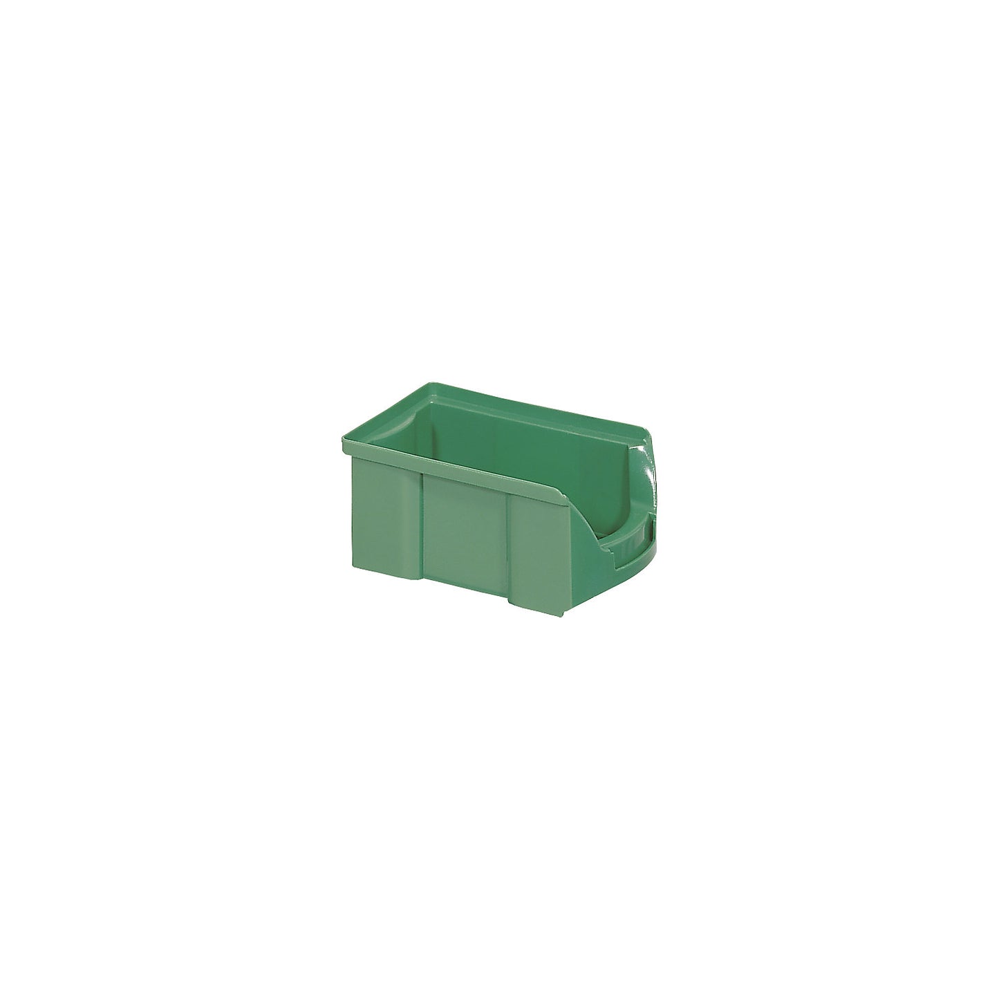 FUTURA open fronted storage bin made of polyethylene, LxWxH 167 x 104 x 76 mm, pack of 42, green.