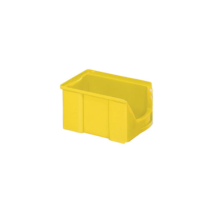 FUTURA open fronted storage bin made of polyethylene, LxWxH 229 x 148 x 122 mm, pack of 25, yellow.