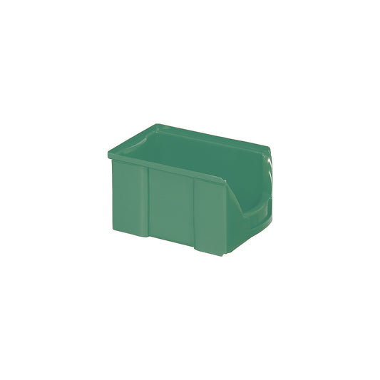FUTURA open fronted storage bin made of polyethylene, LxWxH 229 x 148 x 122 mm, pack of 25, green.