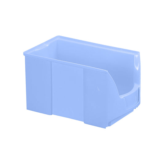 FUTURA open fronted storage bin made of polyethylene, LxWxH 360 x 208 x 201 mm, pack of 8, blue.