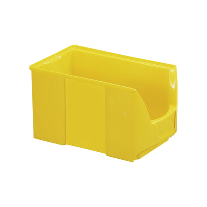 FUTURA open fronted storage bin made of polyethylene, LxWxH 360 x 208 x 201 mm, pack of 8, yellow.