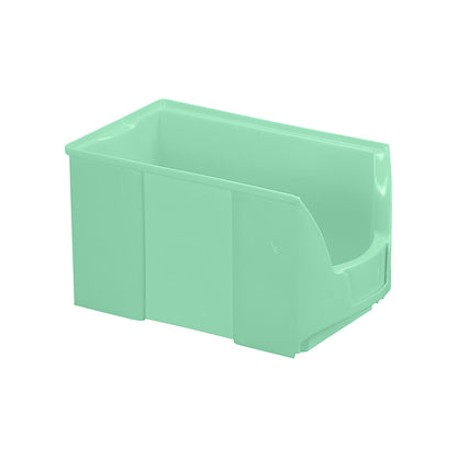 FUTURA open fronted storage bin made of polyethylene, LxWxH 360 x 208 x 201 mm, pack of 8, green.