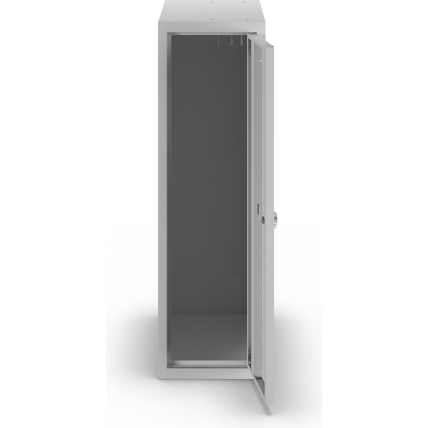 Amsterdam combination compartment locker, single module, light grey, width 300 mm, rotary bolt.