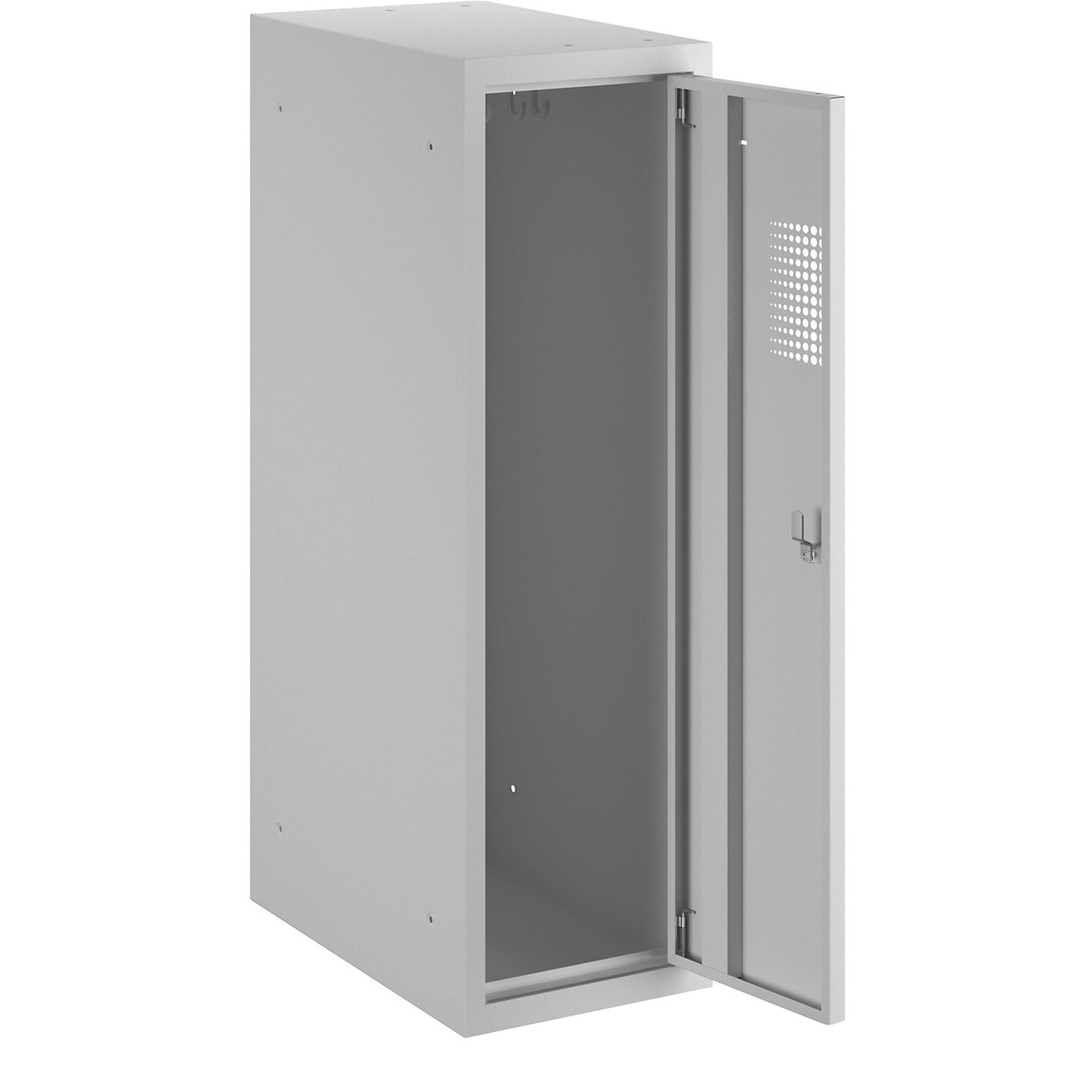 Amsterdam combination compartment locker, single module, light grey, width 300 mm, rotary bolt.