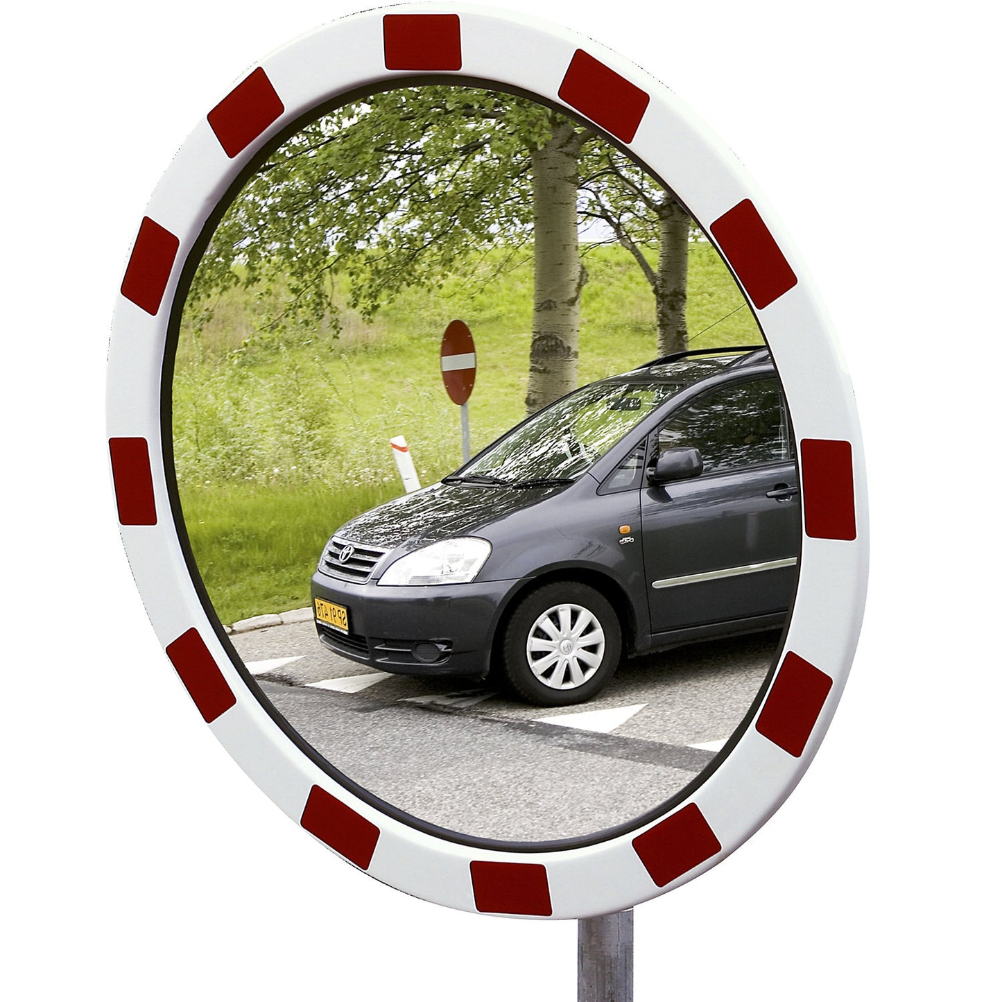 Traffic mirrors made of acrylic glass, polystyrene frame, round, Ø 800 mm.