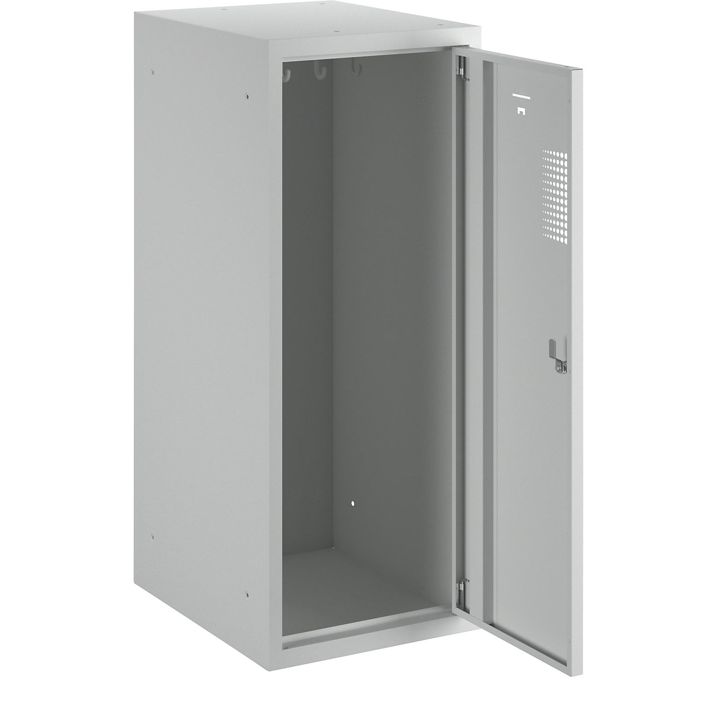 Amsterdam combination compartment locker, single module, light grey, width 400 mm, rotary bolt.