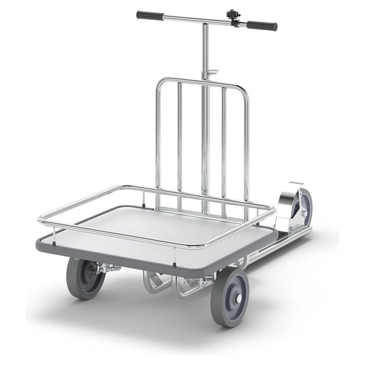 MODEL 86 company scooter, 3 wheels, with platform, bell and foot brake.