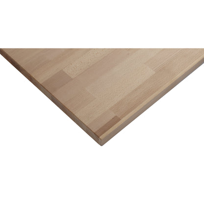 Worktop for workbench, solid copper beech worktop, width 2000 mm, thickness 40 mm.