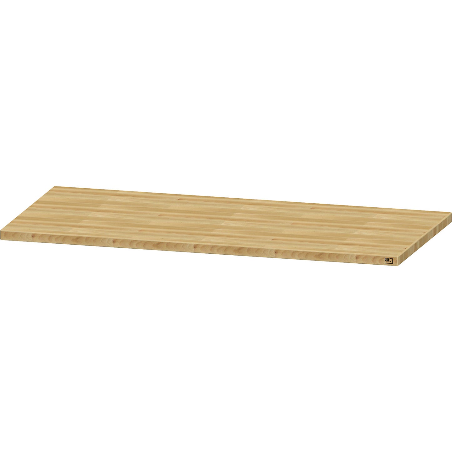 Worktop for workbench, solid copper beech worktop, width 1500 mm, thickness 40 mm.