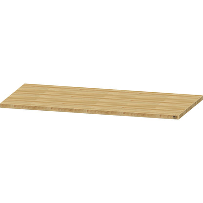Worktop for workbench, solid copper beech worktop, width 1500 mm, thickness 40 mm.
