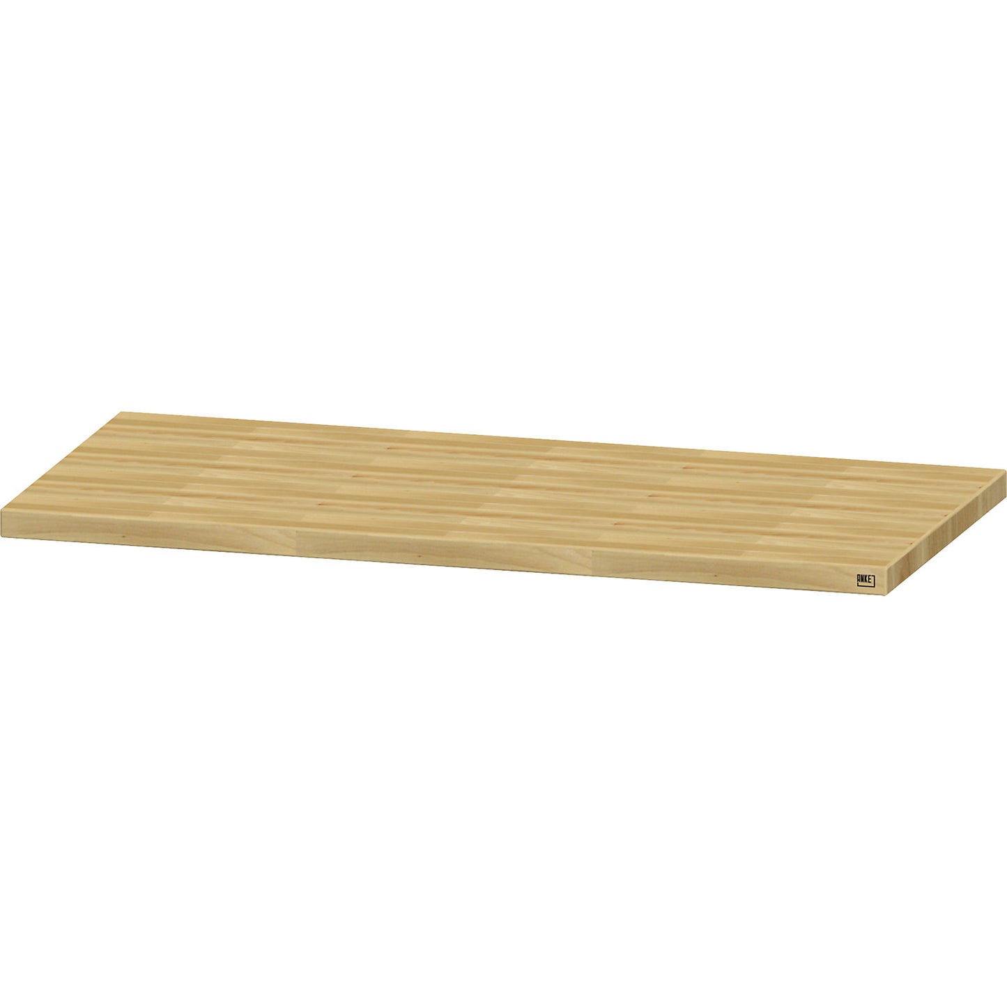 Worktop for workbench, solid copper beech worktop, width 1500 mm, thickness 50 mm.