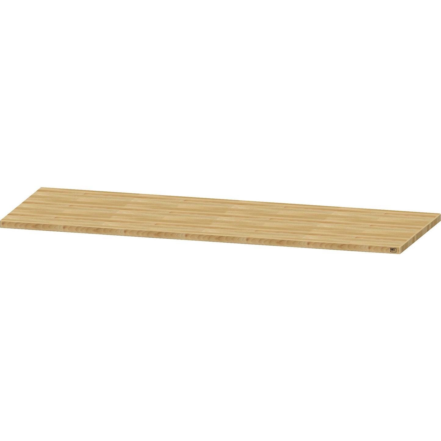 Worktop for workbench, solid copper beech worktop, width 2000 mm, thickness 40 mm.